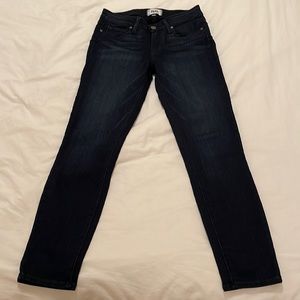 PAIGE Denim Low Rise Verdugo Crop Dark Wash Jeans Size 27